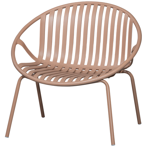 WOOOD tuin fauteuil Bruce - Metaal - Zalm Roze - 73x81x72 cm - vtwonen shop