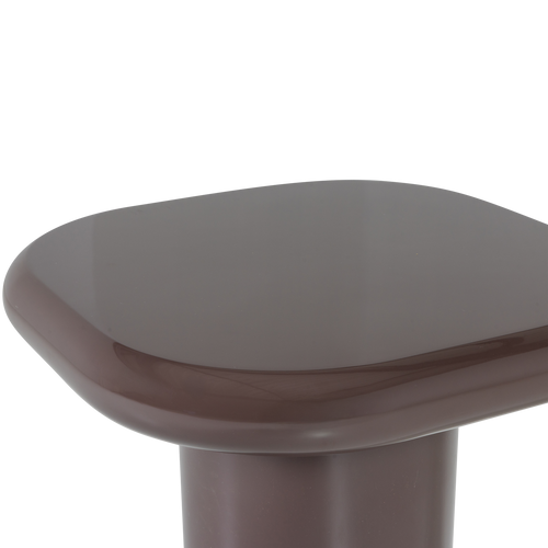 WOOOD bijzettafel Zava - Hout - Hoogglans Donkerbruin - 61x50x50