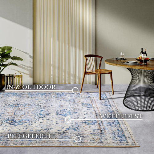 Villeroy & Boch 1767 In- & Outdoor Rug Rene Cream Blue 160x235 cm