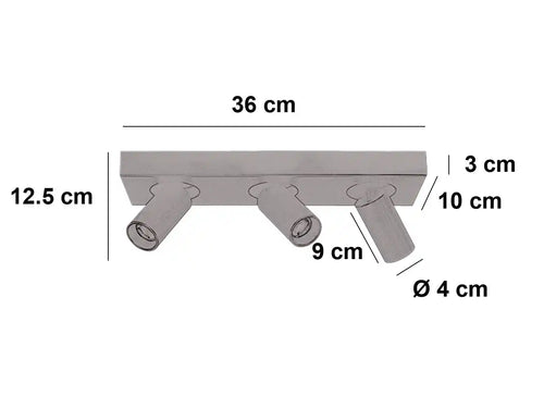 Highlight spot Eliano - 3 lichts - 36  x 12.5   cm - mat chroom - vtwonen shop