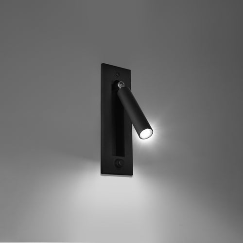 Sollux Lighting Wandlamp ENIF zwart - 6,5x15x20cm