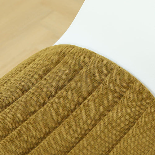 Nolon Nena-Liz eetkamerstoel wit met mosgroen zitkussen - walnoot houten onderstel