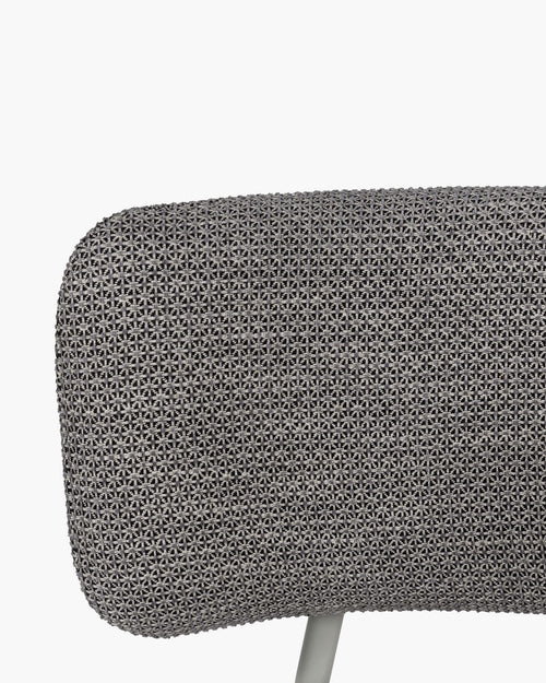 noo.ma Kei Lounge Chair - design fauteuil, metaal en 100% polyester, Black & Grey Mélange