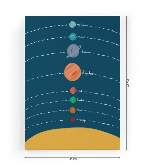 Canvas 60x40 Afdruk Blauw Universum - vtwonen shop