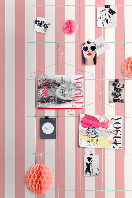 ESTAhome behang strepen licht roze en wit - 53 cm x 10.05 m - 139906 - vtwonen shop