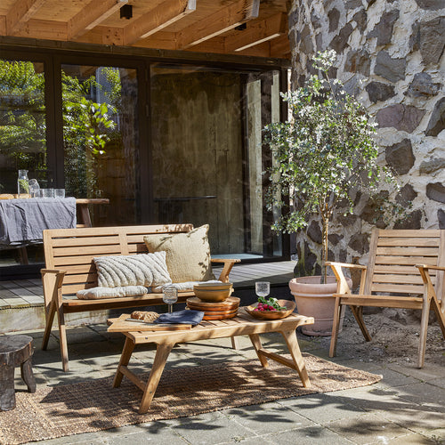 Raw Materials lage tuintafel Odin - Teakhout - vtwonen shop