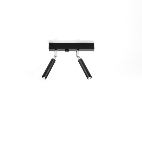 Sollux Lighting Plafondlamp EYETECH 2 zwart - 25x3x20cm