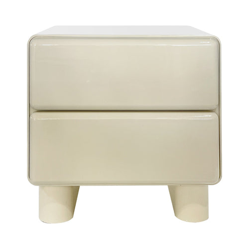 DÉJA Living Nachtkastje Sauda - Crème Glossy MDF - 57x43x57cm