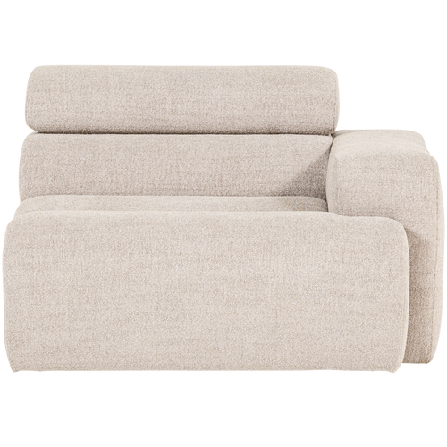WOOOD 1-zits element bank arm rechts Novi - Polyester - Naturel - 86x109x113
