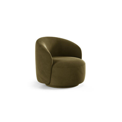 Cosmopolitan Design - Draaistoel Savona flueel lichtgroen - 83x86x76.5cm