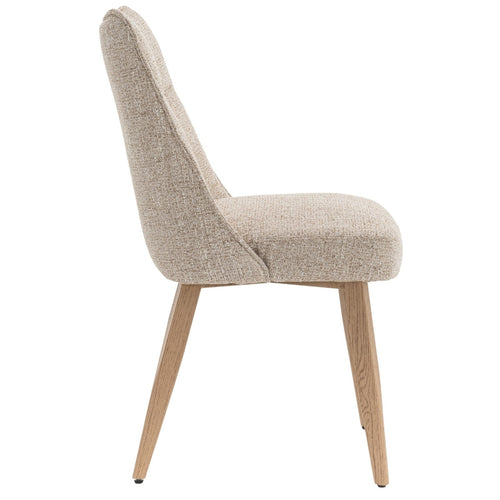 DÉJA Living Eetkamerstoel Meau - Beige/Naturel - Zithoogte 47cm - Set van 2 - vtwonen shop