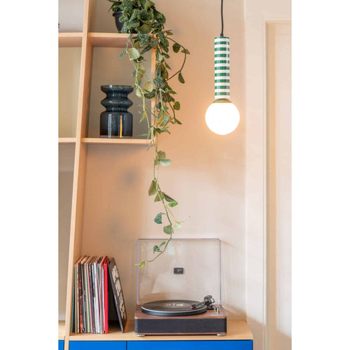 Leitmotiv hanglamp Rayado Retro - groen - Ø12cm