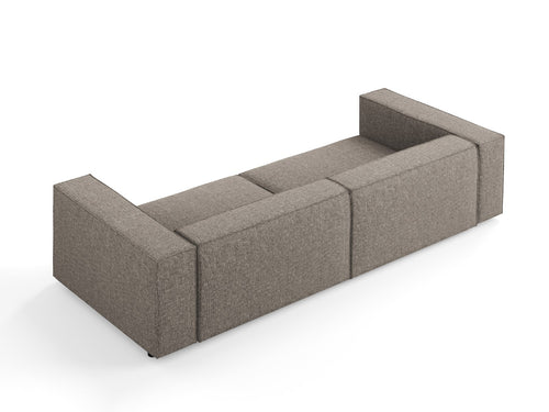 Cosmopolitan Design Bank Arendal 4-zits, chenille, grijs - 102x244x70cm