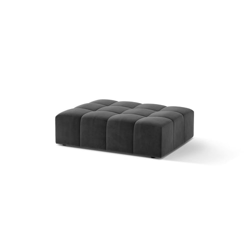 Cosmopolitan Design - Poef Chicago flueel grijs - 84x102x42cm