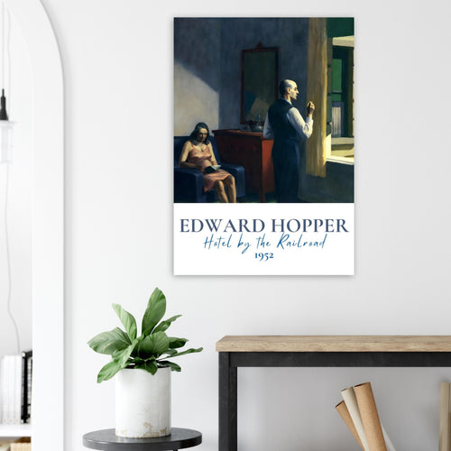 Artfulprints  Edward Hopper - Hotel by the railroad   poster 70x100 cm - vtwonen shop
