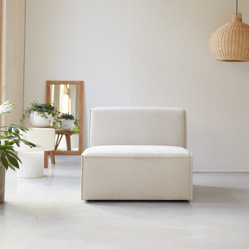 Tikamoon Modulaire loungestoel in beige stof - Beige