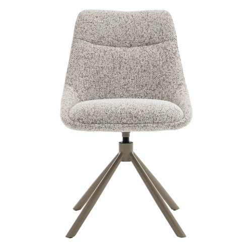 DÉJA Living Eetkamerstoel Malou - Beige/Taupe - Draaibaar - Set van 2 - vtwonen shop