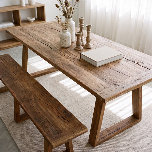 Raw Materials Farmwood houten eetkamerbank - 200 cm