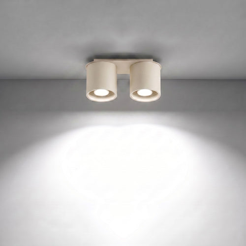 Sollux Lighting Plafondlamp ORBIS 2 beige - 26x10x12cm
