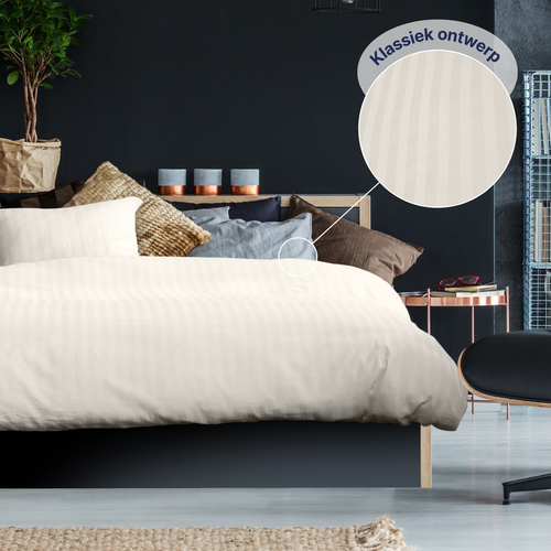 Ten Cate dekbedovertrek - 100% katoensatijn - 200x200/220 - naturel - vtwonen shop