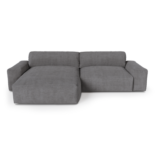 Sia Home - Hoekbanken links BLISS - Corduroy - Antraciet grijs - 310cm - vtwonen shop