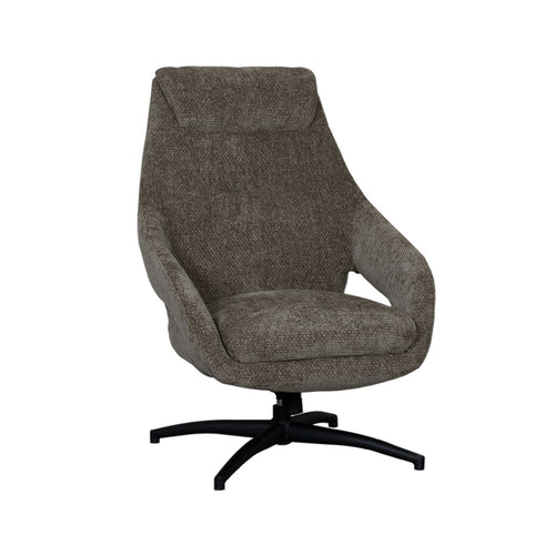 LABEL51 Draaifauteuil Maxwell - Groen/Zwart - 75x84x108cm