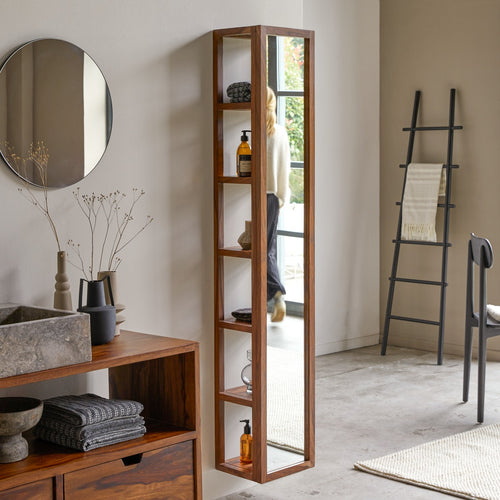 Tikamoon Rechte kolomkast van palissander - Bruin - vtwonen shop