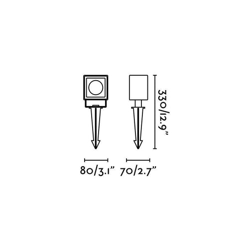Faro Sobek - LED Outdoor Spike Light Zwart IP65