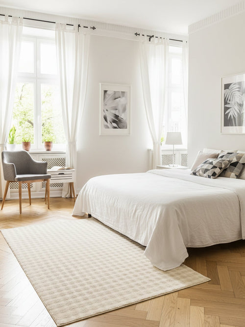 AFK Living vloerkleed Kumo - reliëfeffect - beige - 120 x 160 cm