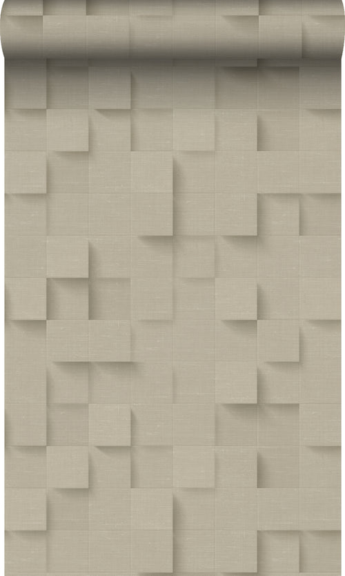 Origin Wallcoverings behang 3D kubussen beige - 50 x 900 cm - 347897 - vtwonen shop