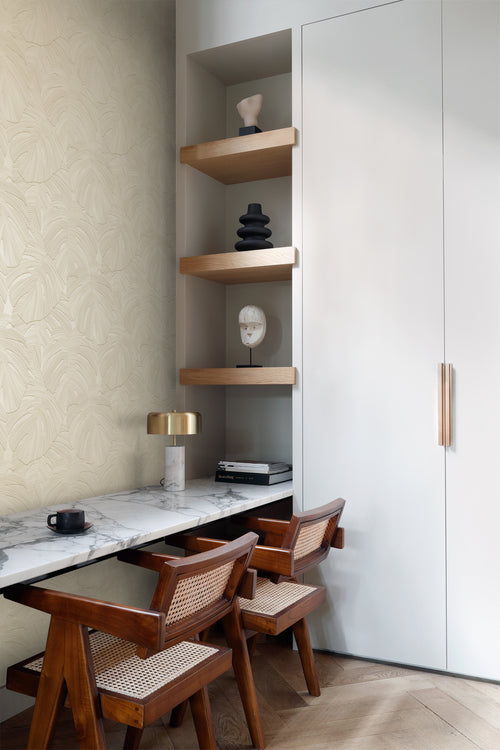 Origin Wallcoverings behang tropische bladeren taupe - 53 cm x 10.05 m - 348024 - vtwonen shop