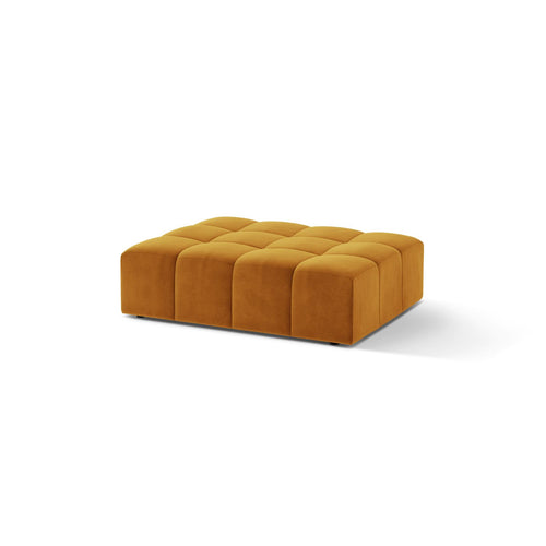 Cosmopolitan Design - Poef Chicago flueel geel - 84x102x42cm