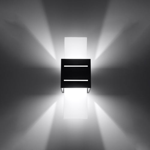 Sollux Lighting Wandlamp LORETO zwart - 10x12x30cm