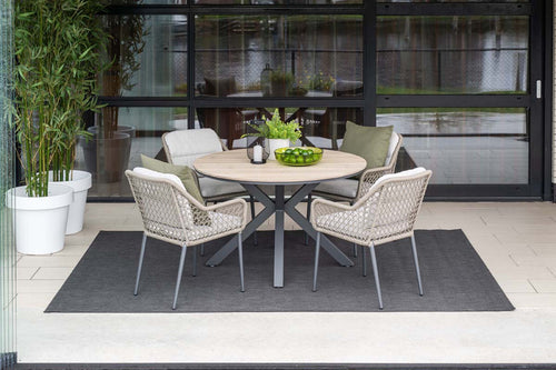 Garden Impressions Toledo tuinstoelen set van 4 taupe