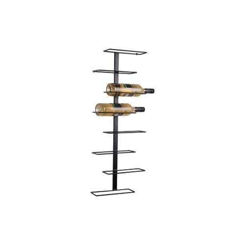 Present Time wijnrek Float - zwart - 32.5x9.5x80.5cm - Vaderdag - Vaderdagcadeau - Vaderdag cadeautje voor hem