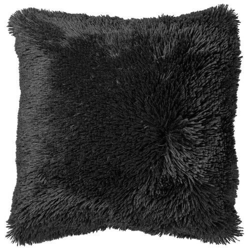FLUFFY - kussenhoes 60x60 cm - superzacht - XL kussenhoes - Raven - zwart