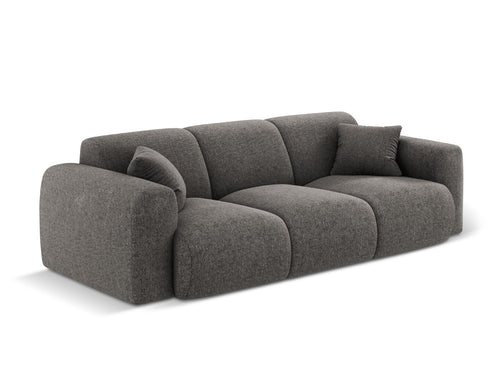Cosmopolitan Design Bank Nolio 3-zits, chenille, grijs - 95x235x72cm