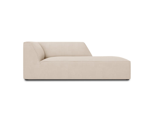Micadoni rechter chaise longue Ruby structurele stof, beige - 180x93x69cm