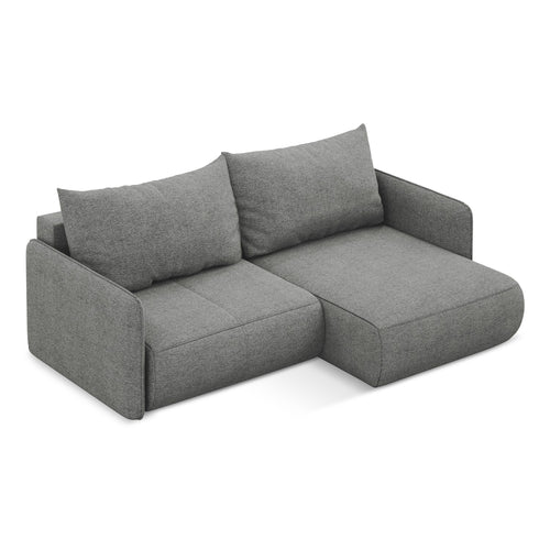 LaMiaSofa hoekbank rechts Palermo - chenille stof - olifant - 207x148x86