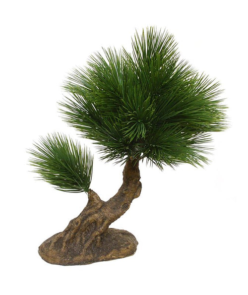 Maxifleur Pinus mini kunstbonsai op voet 35cm