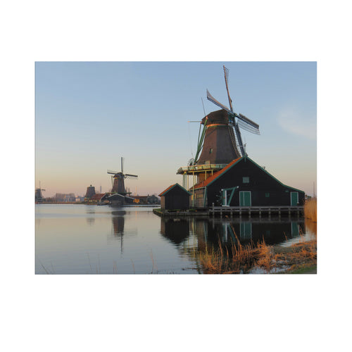 Art for the Home Buitencanvas - Nederlandse Molens aan het water - 50x70cm