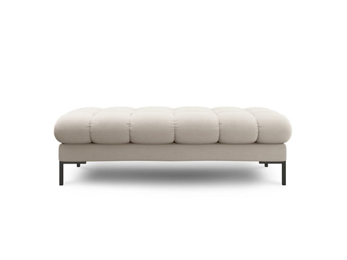 Cosmopolitan Design Bank Bali 2-zits, structurele stof, beige - 62x133x40cm