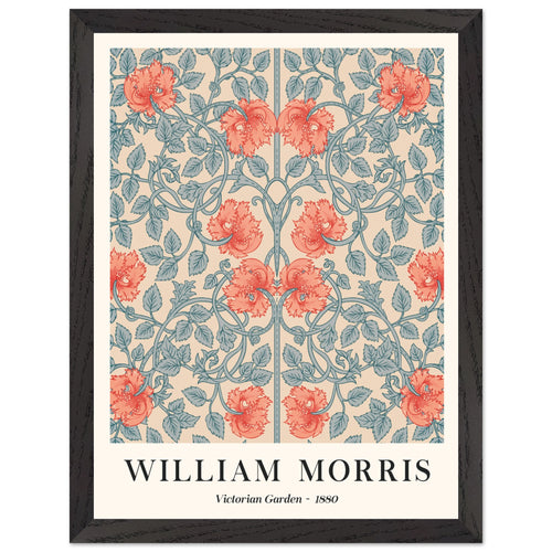 Artfulprints Poster met Lijst William Morris - Victorian garden 1880   - 30x40 cm - Meerkleurig