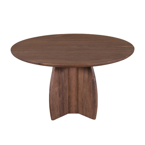 DÉJA Living Eettafel Iris - Rond Donkerbruin Hout - 130x130x76cm