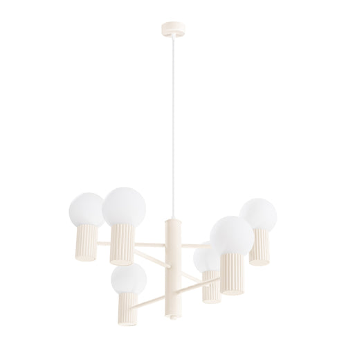 Sollux Lighting Kroonluchter HALO 6 beige - 64x64x230cm