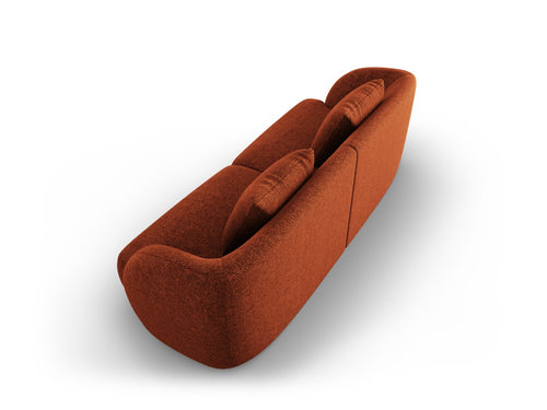 Cosmopolitan Design Bank Tulum 2-zits, chenille, terracotta - 90x180x70cm