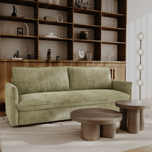 Premium Interiors - Express-slaapbank AVA - kruisbinding vintage groen 198cm