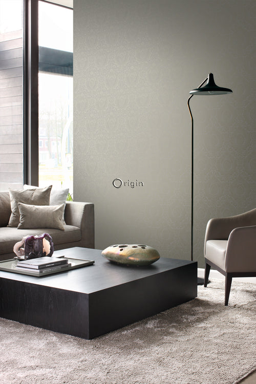 Origin Wallcoverings behang ornamenten taupe en glanzend brons - 53 cm x 10,05 m - 345429 - vtwonen shop