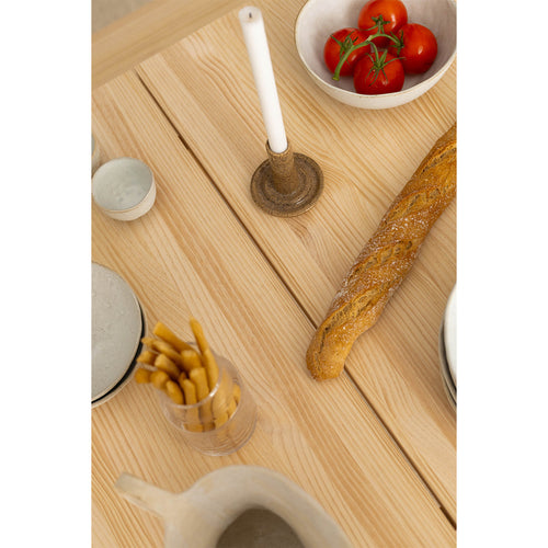 Naan Furniture Eettafel Pals - Natuurlijk ongelakt massief hout - 4 personen - 90 cm - vtwonen shop