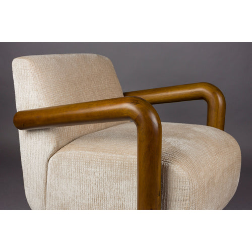Dutchbone Lounge Chair Robinson - Beige - vtwonen shop